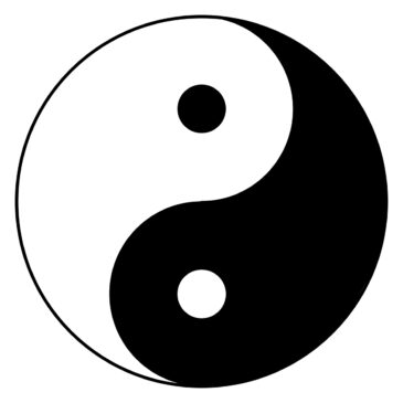 太極図(Taikyokuzu), a symbol of Yin and Yang